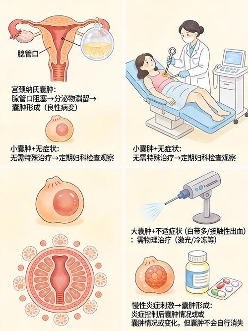 宫颈纳氏囊肿会自己消失吗
